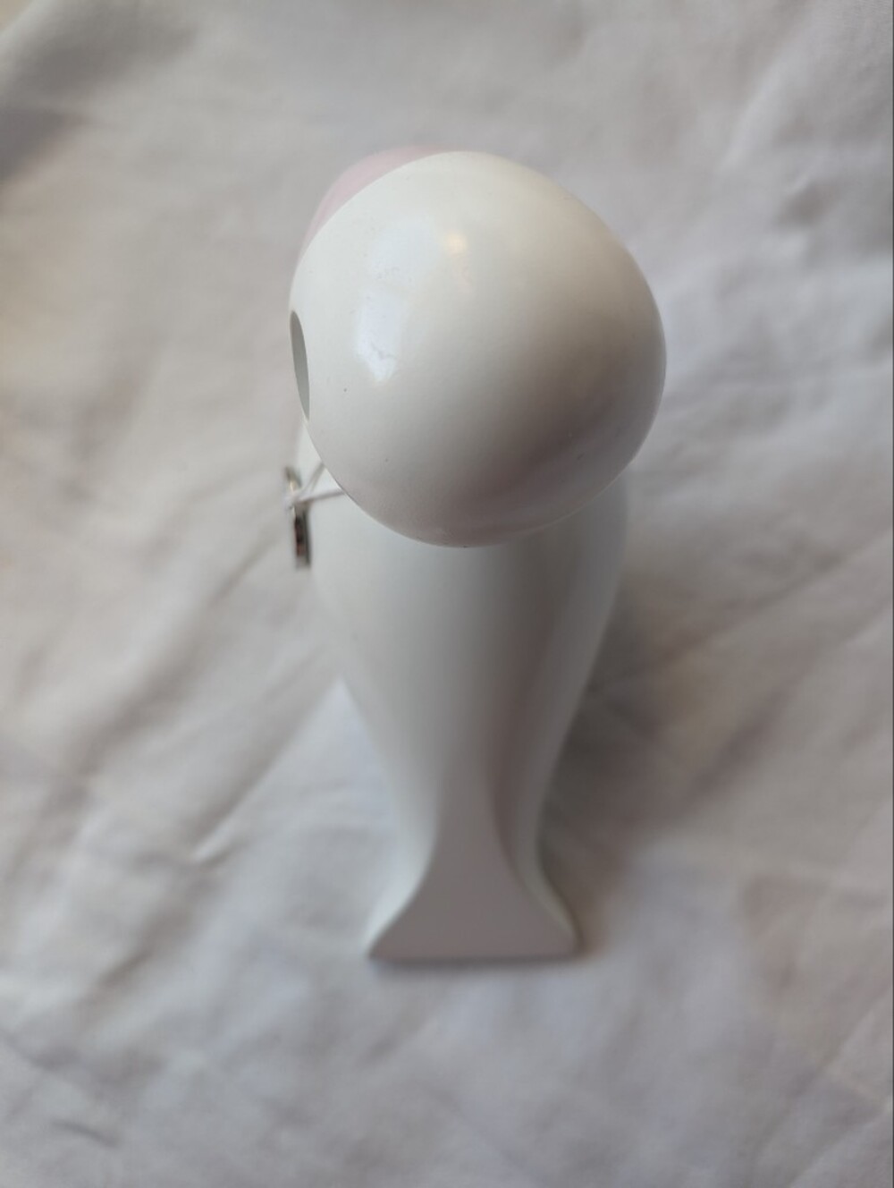 Kay Bojesen Denmark Love Songbird Painted Wood Bird Figurine in White and Pink - Picture 10 of 12